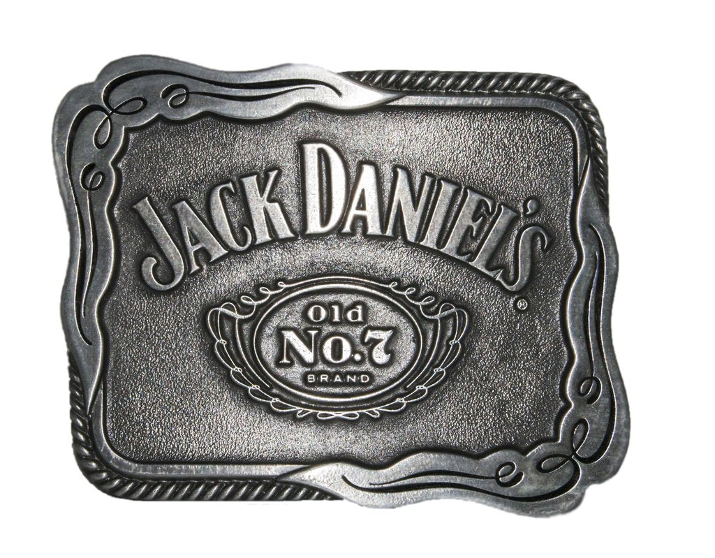Jack Daniels Men’s Daniel’s Old No. 7 Belt Buckle Silver One Size