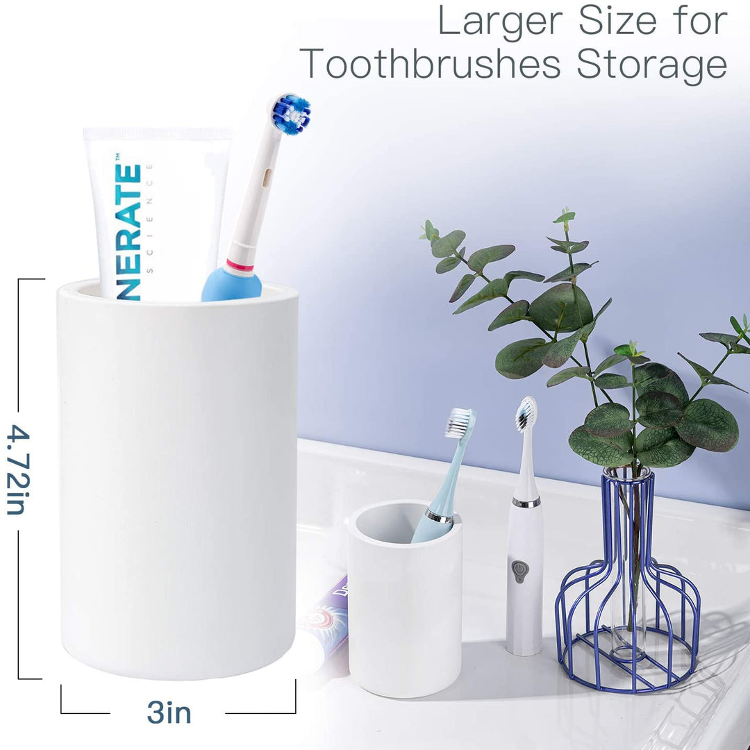 Toothbrush Holders Cup, ULG Organic Natural Materials Diatomite Tooth Brush Holder, Fast Drying Material, Electric Tooth Brush Cup Holder & Organizer, Tooth Brush Organizer Cup for Bathroom