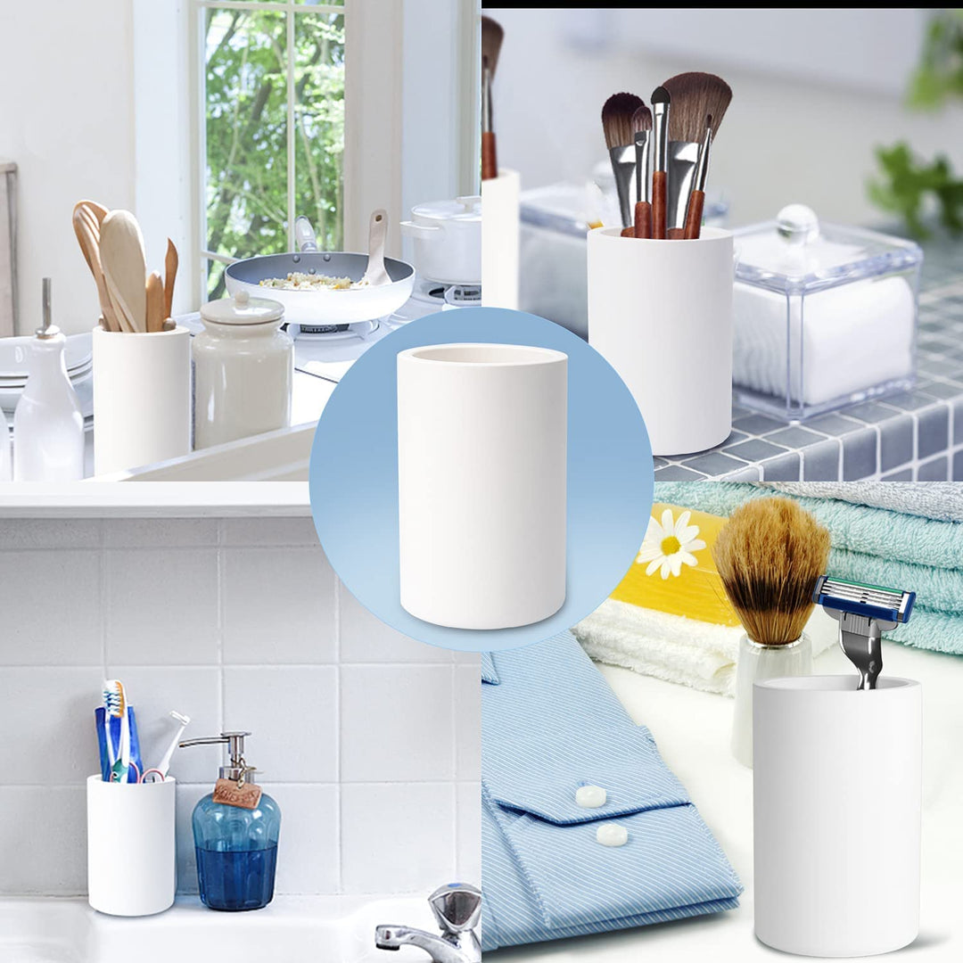Toothbrush Holders Cup, ULG Organic Natural Materials Diatomite Tooth Brush Holder, Fast Drying Material, Electric Tooth Brush Cup Holder & Organizer, Tooth Brush Organizer Cup for Bathroom